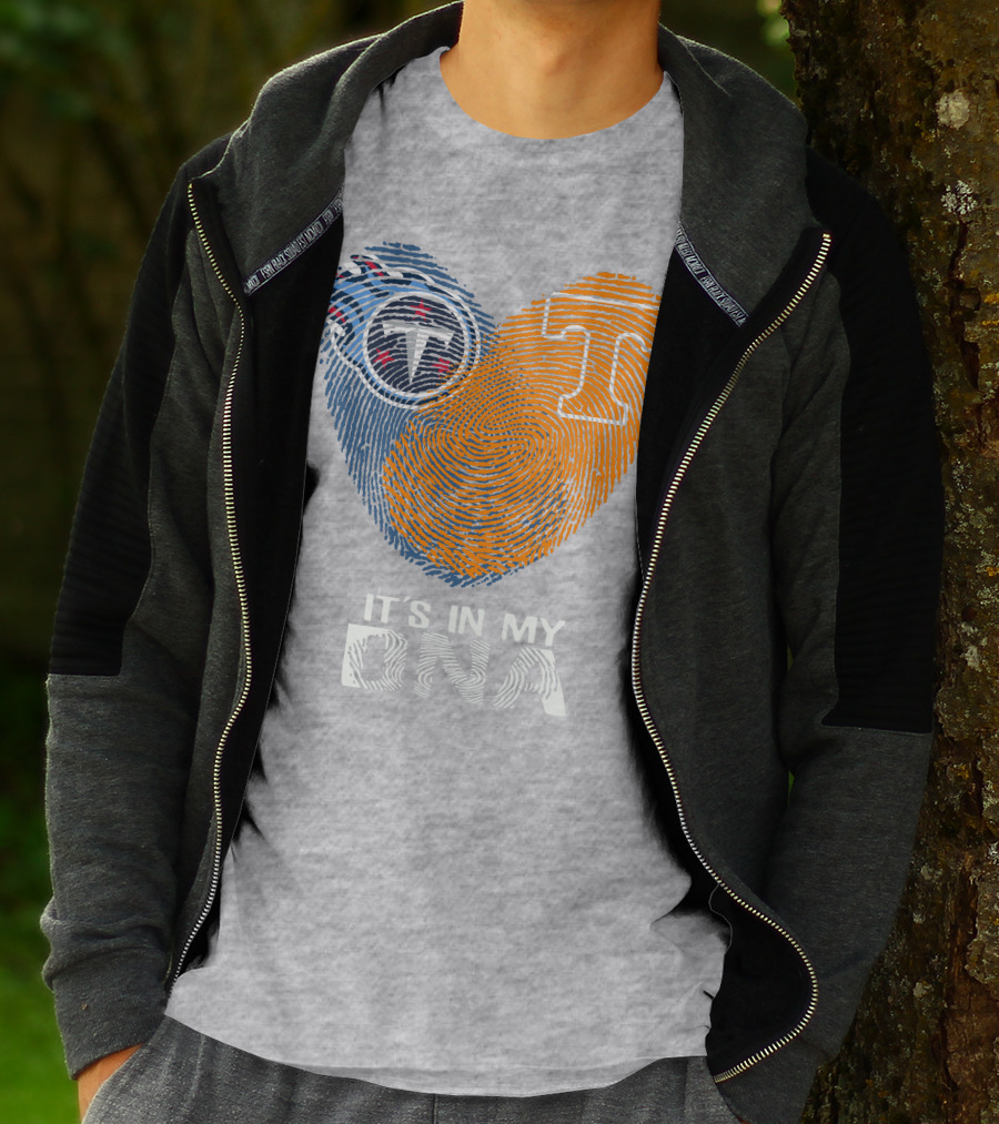 Tennessee Titans It's In My Dna Fingerprint Heart T-Shirt