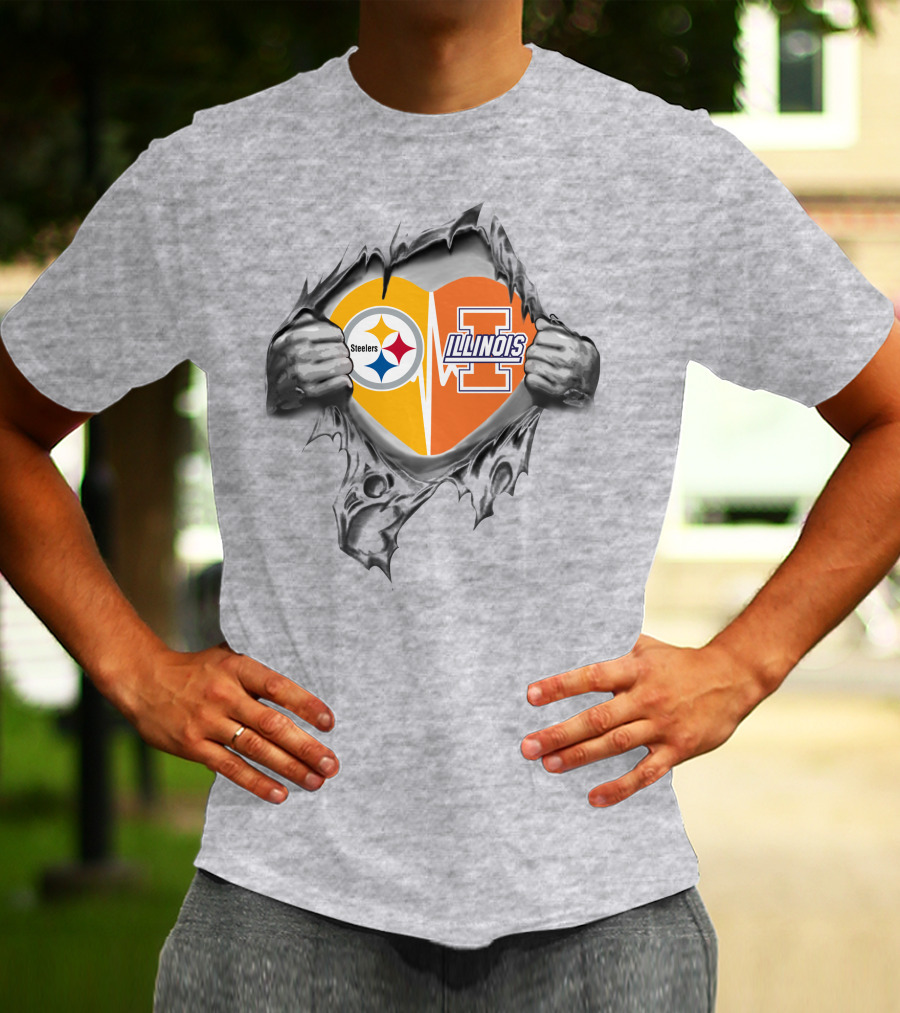 Steelers Illinois Heartbeat T-Shirt