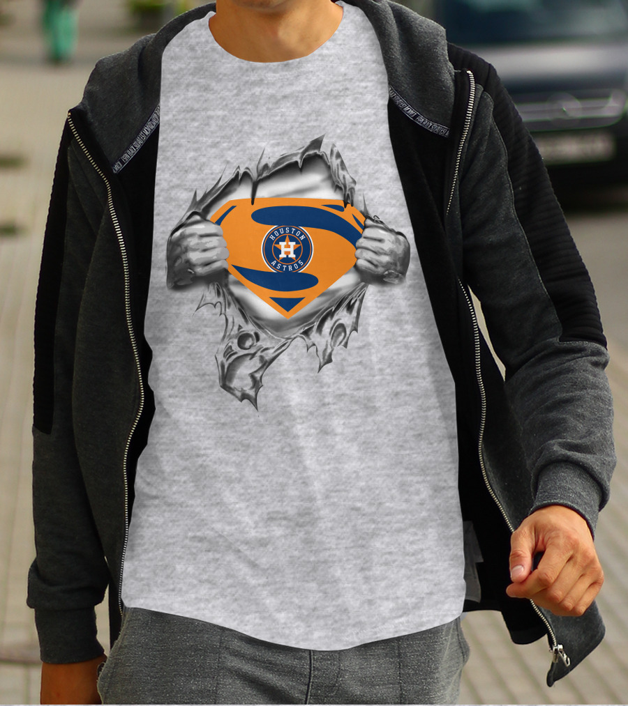Houston Astros Superman Logo Reveal T-Shirt