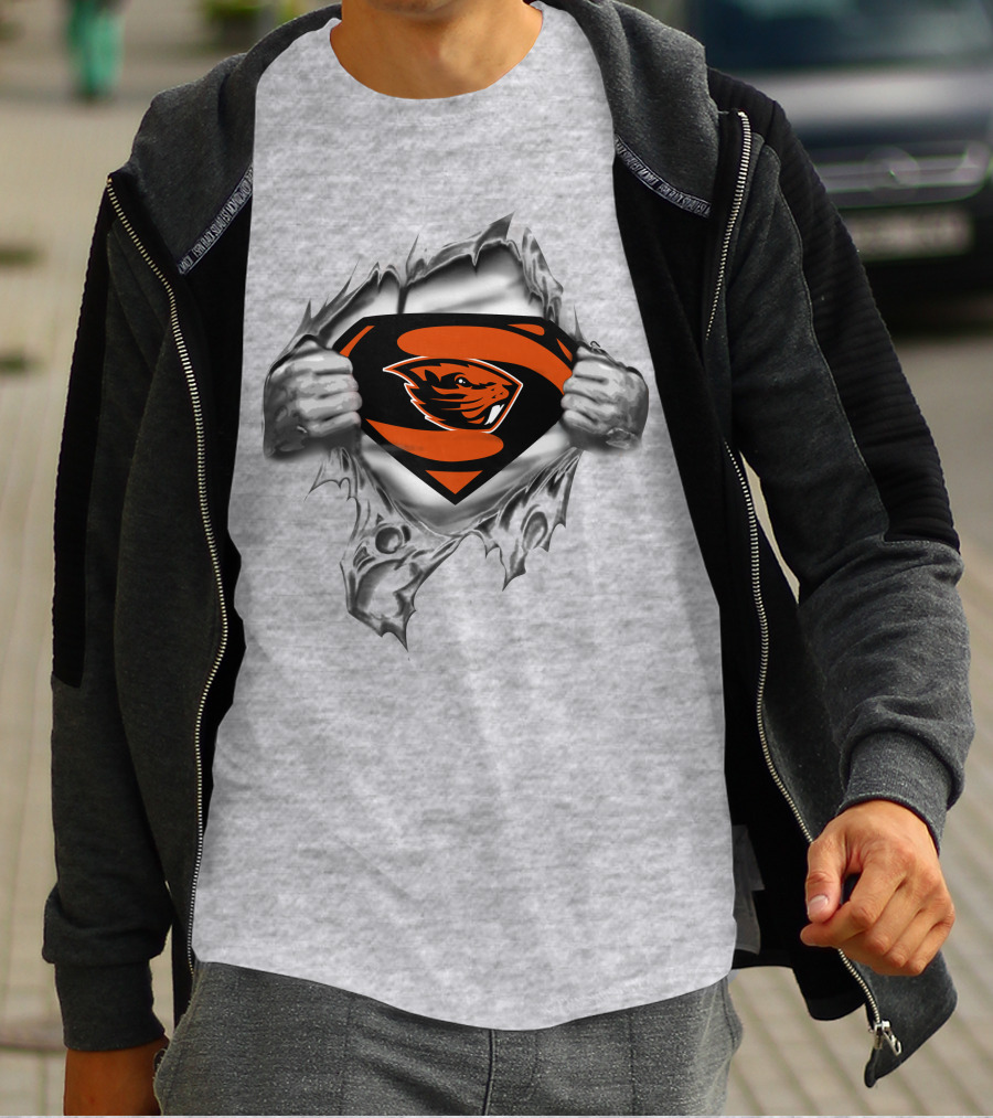Beavers Super Man Chest T-Shirt