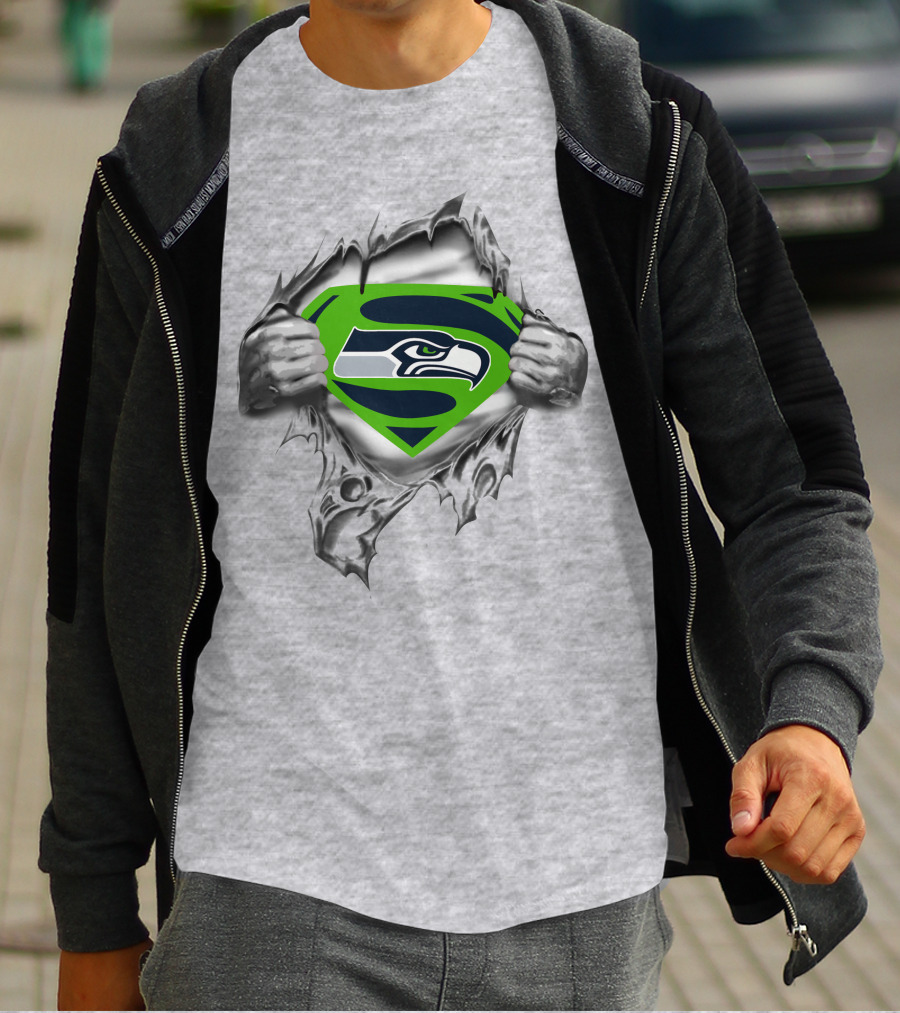 Super Seahawks Emblem Burst T-Shirt