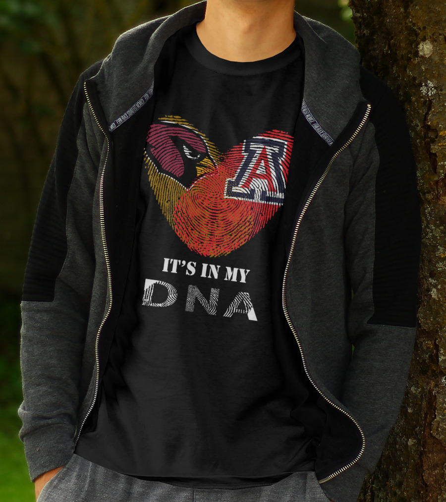 Arizona Cardinals Wildcats Heart It's In My DNA T-Shirt