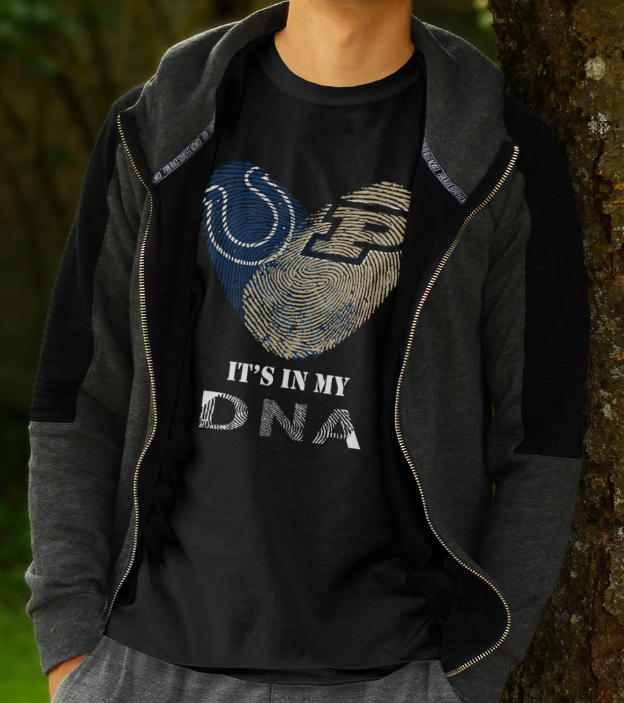 Colts Purdue It's In My DNA Football Fingerprint T-Shirt