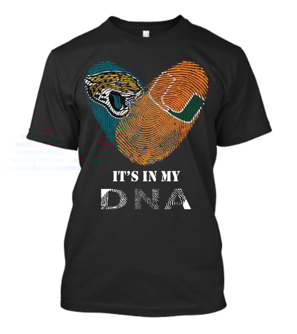 Jacksonville Jaguars Miami Hurricanes It's In My DNA T-Shirt