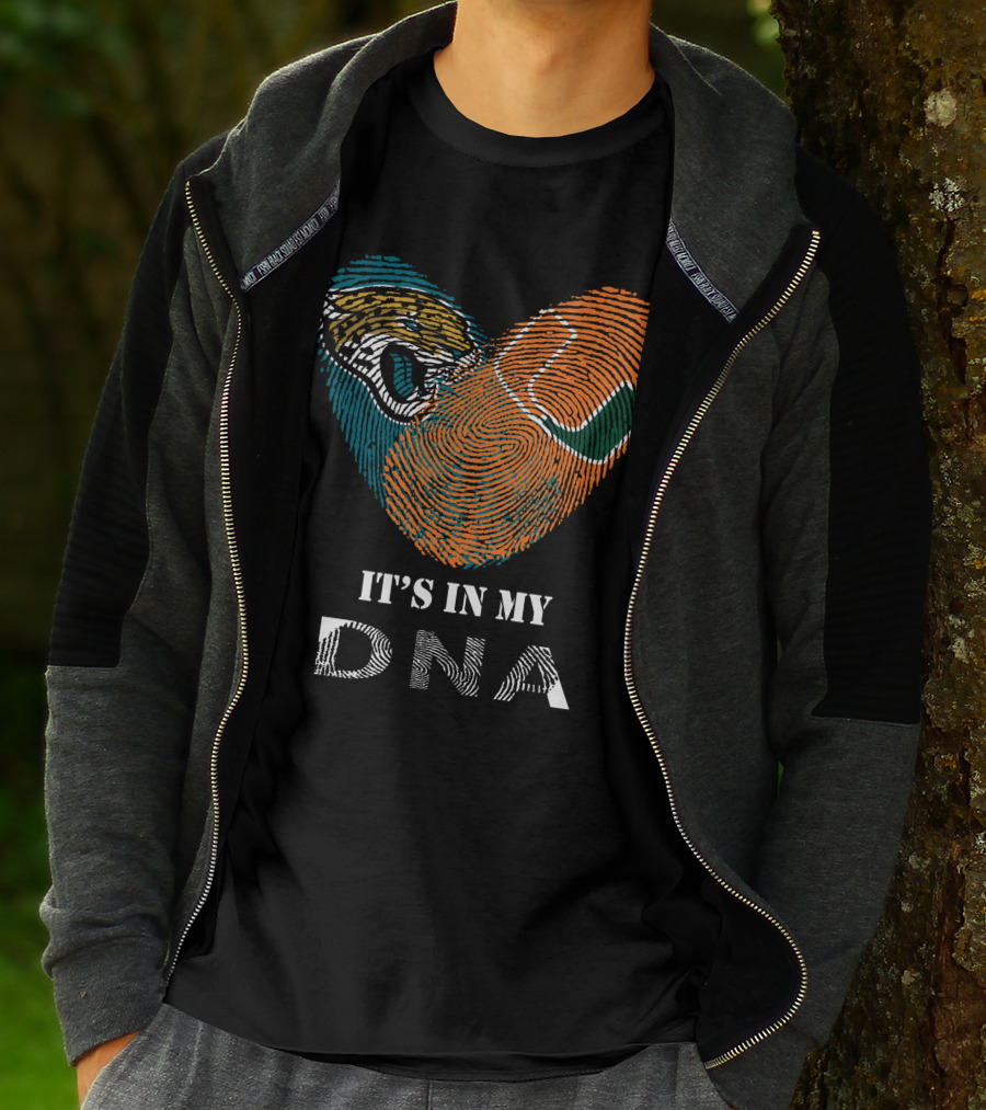 Jacksonville Jaguars Miami Hurricanes It's In My DNA T-Shirt