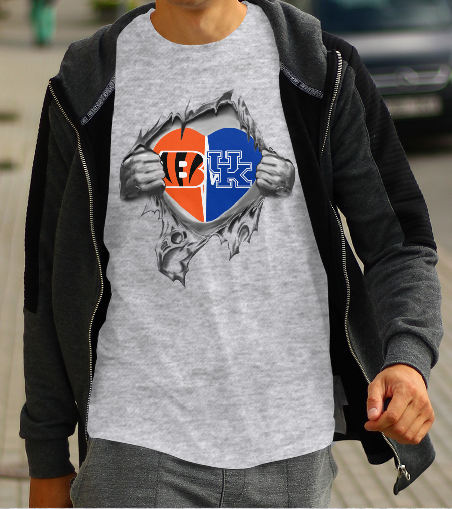 Bengals Uk Heart Passion For Kentucky Football Fan Love T-Shirt