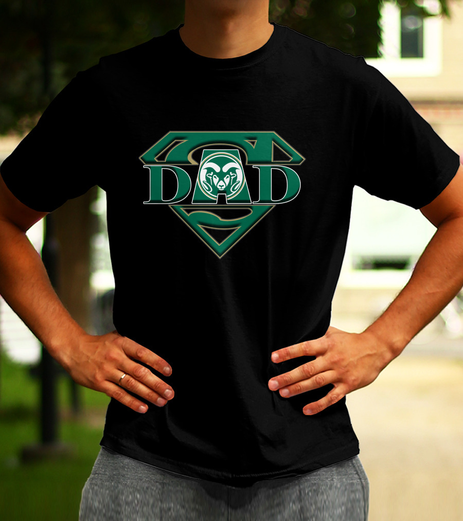 Colorado State Rams Super Dad Shield Emblem T-Shirt