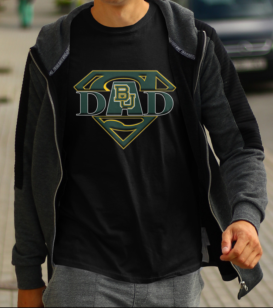 Baylor University BU Super Dad Emblem T-Shirt