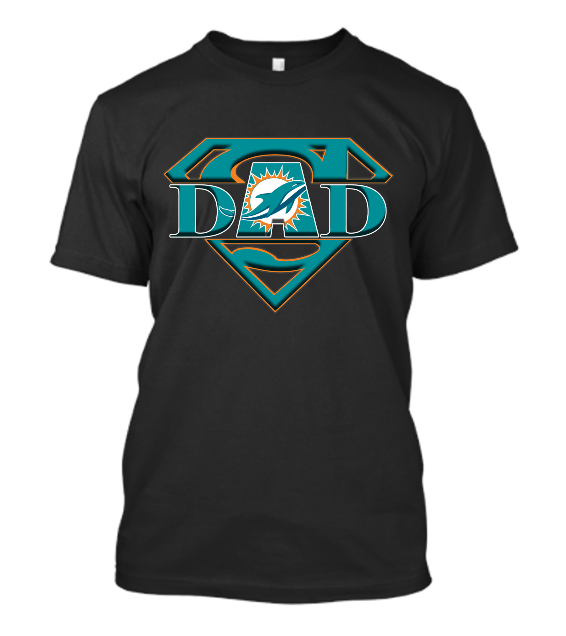 Dolphins Super Dad Superman Miami Football T-Shirt