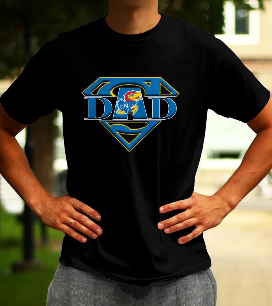 Kansas Jayhawks Super KU Dad Emblem T-Shirt