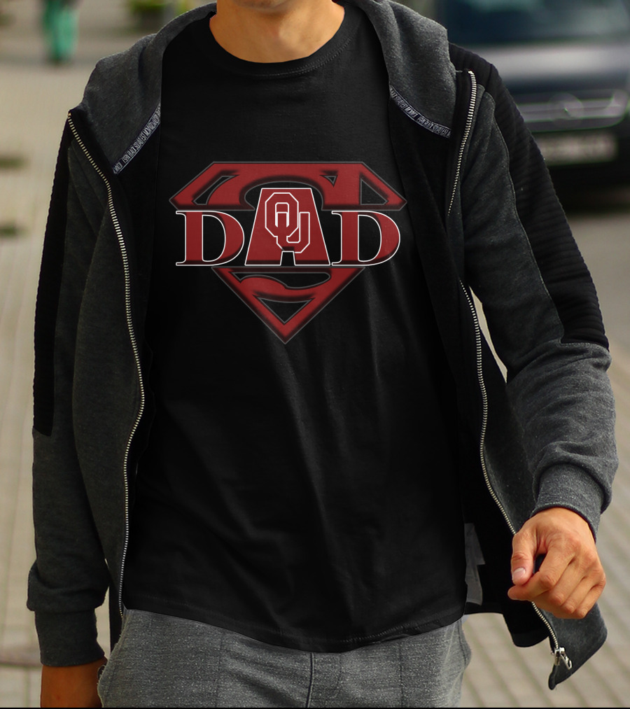 Oklahoma Sooners Super Dad Logo DAD OU T-Shirt