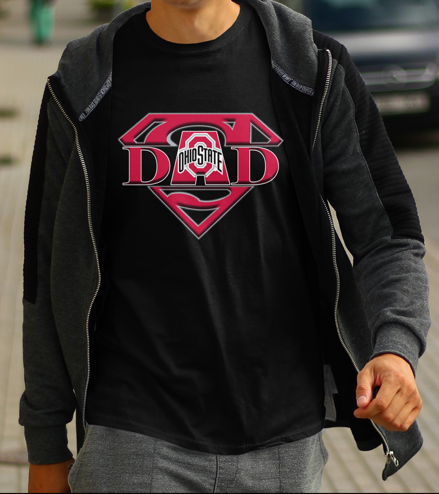 Ohio State Buckeyes Super Dad Logo With Shield T-Shirt