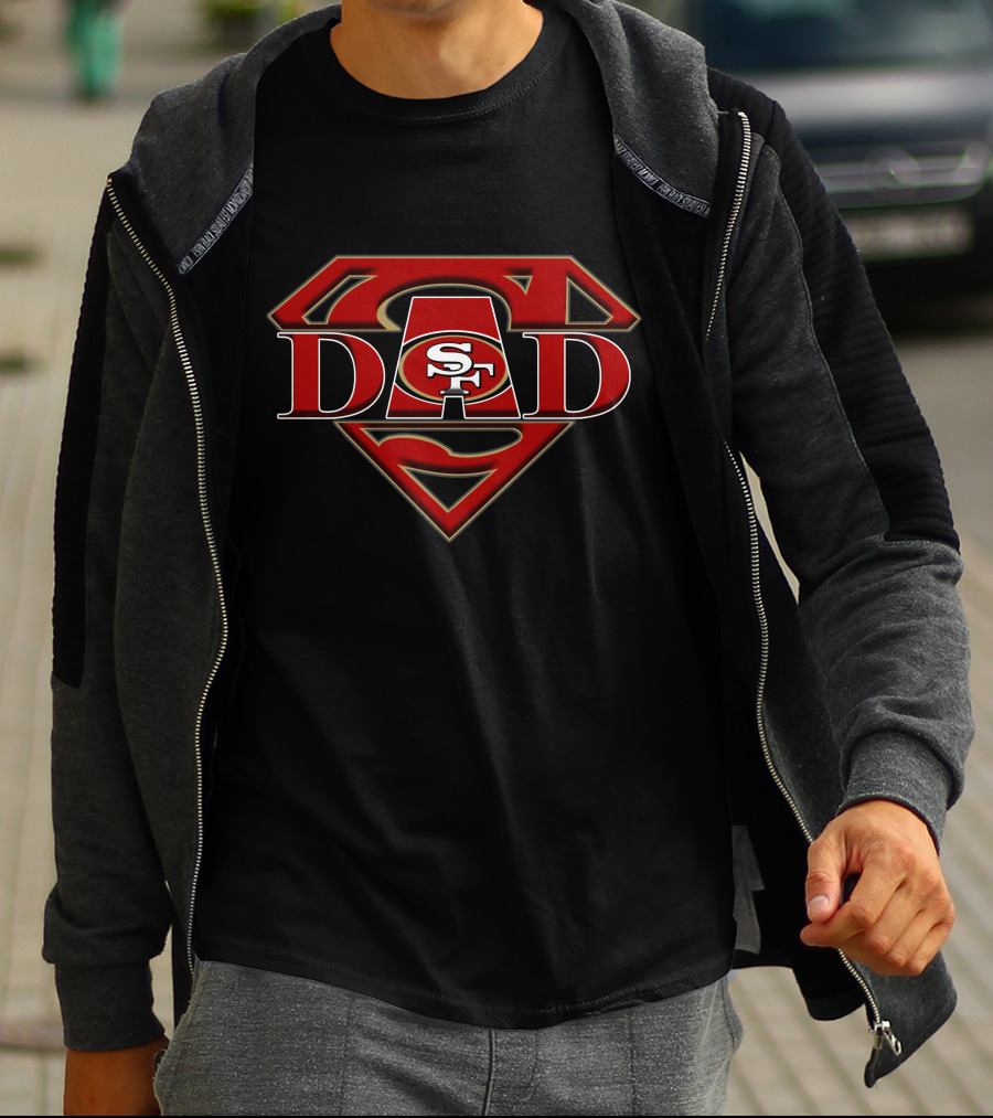 SF 49Ers Super Dad Logo With Superman T-Shirt