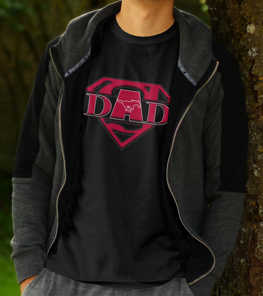 SMU Mustangs Super Dad Superman T-Shirt