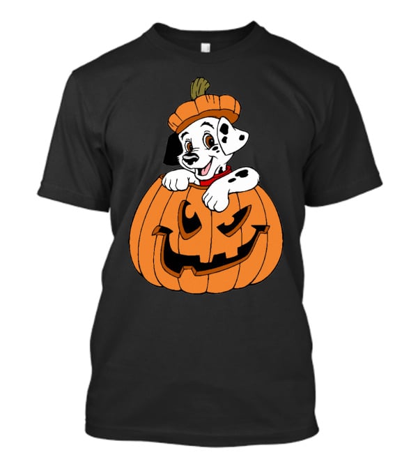 Mickey Mouse Minnie Mouse Halloween Dalmatian Pumpkin The Walt Disney Company T-Shirt