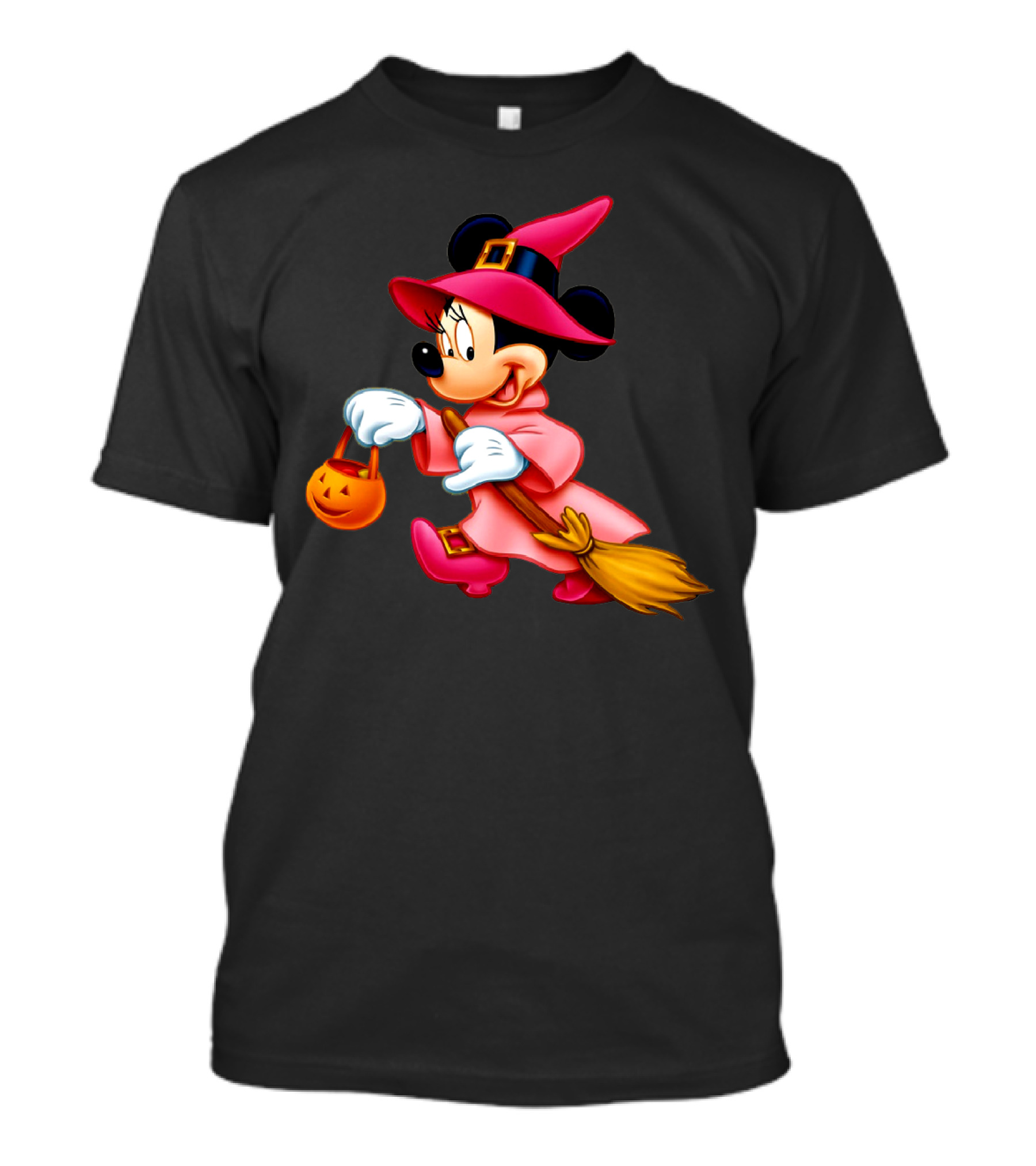 Minnie Mouse Halloween Witch Broomstick Trick Or Treat Magic Wands Donald Duck T-Shirt