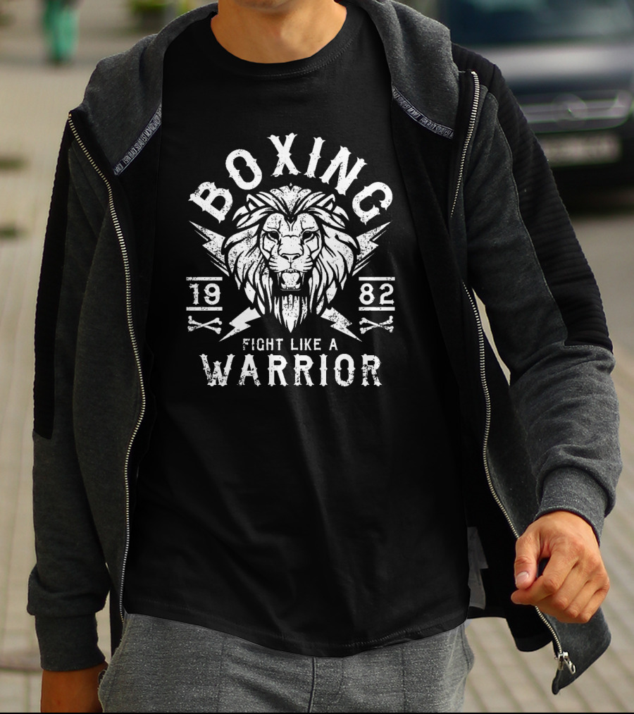 Boxing Fight Like A Warrior Lion 1982 T-Shirt