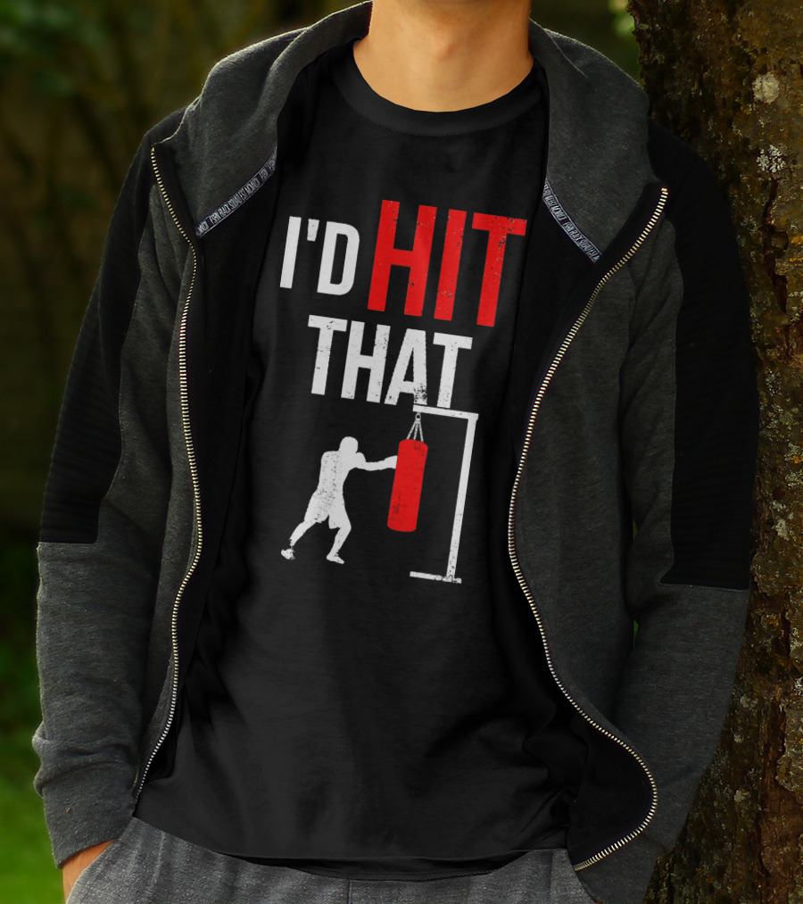 I'd Hit That Boxing Punching Bag Silhouette T-Shirt