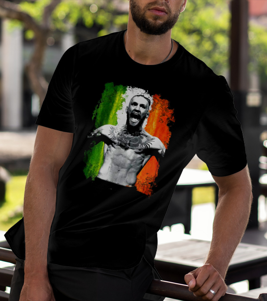 Conor Mcgregor Irish Flag Tribute Athlete T-Shirt