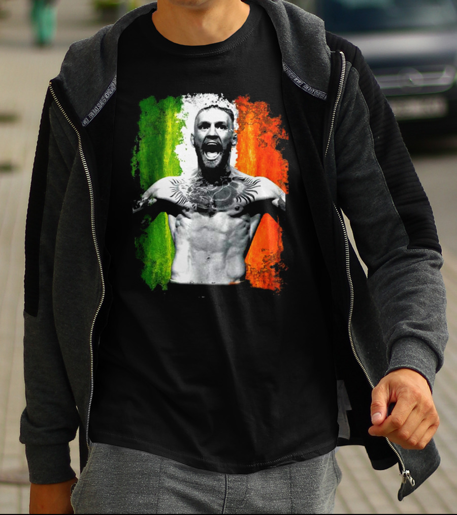 Conor Mcgregor Irish Flag Tribute Athlete T-Shirt