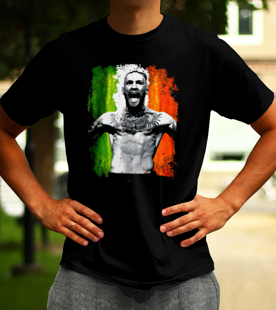 Conor Mcgregor Irish Flag Tribute Athlete T-Shirt