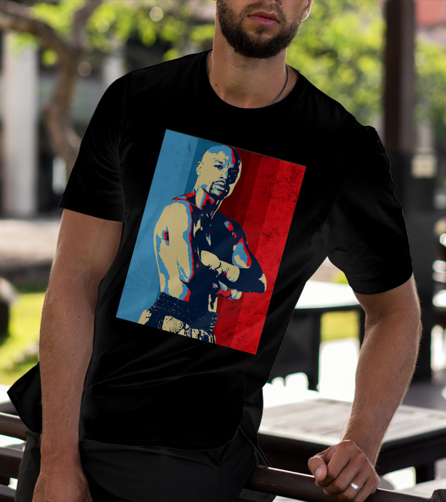 The Money Team Boxing Icon Vintage Red And Blue Stripes T-Shirt