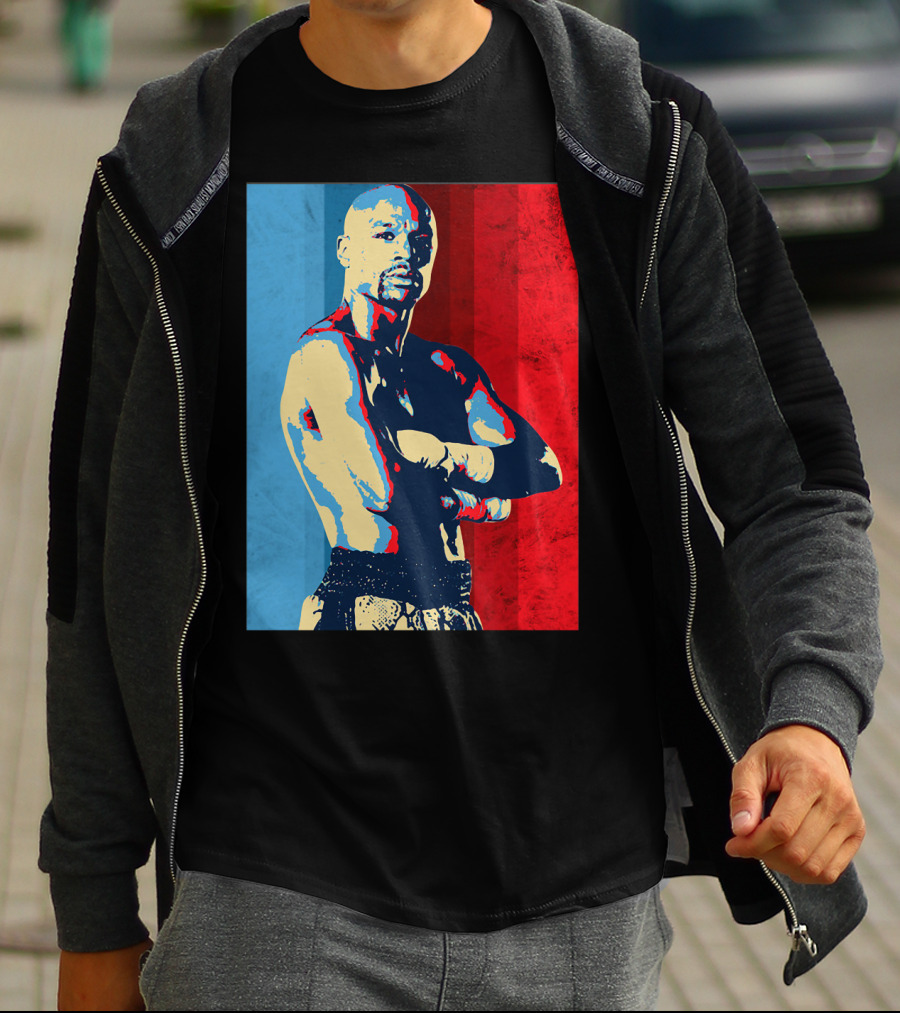 The Money Team Boxing Icon Vintage Red And Blue Stripes T-Shirt