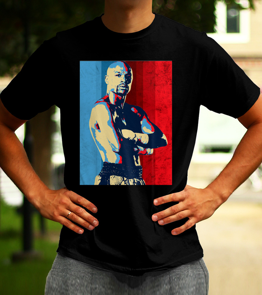 The Money Team Boxing Icon Vintage Red And Blue Stripes T-Shirt