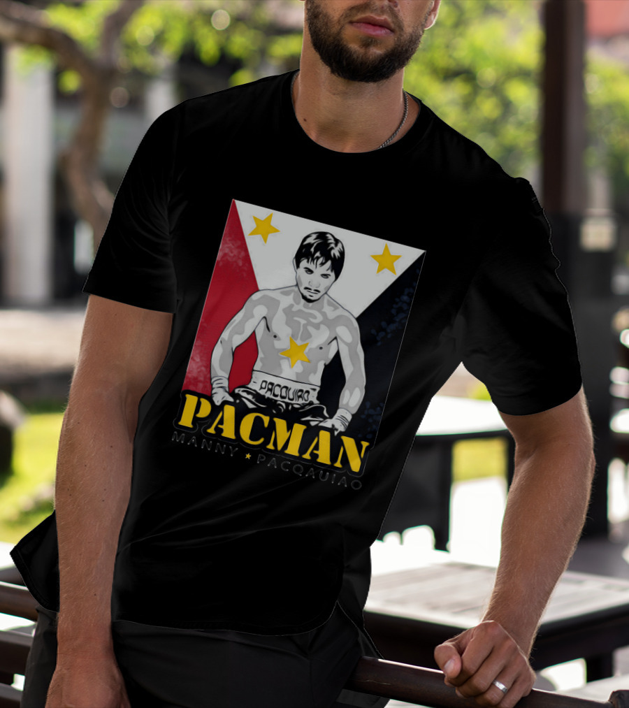 Pacman Manny Pacquiao Stars Boxing Filipino Flag T-Shirt