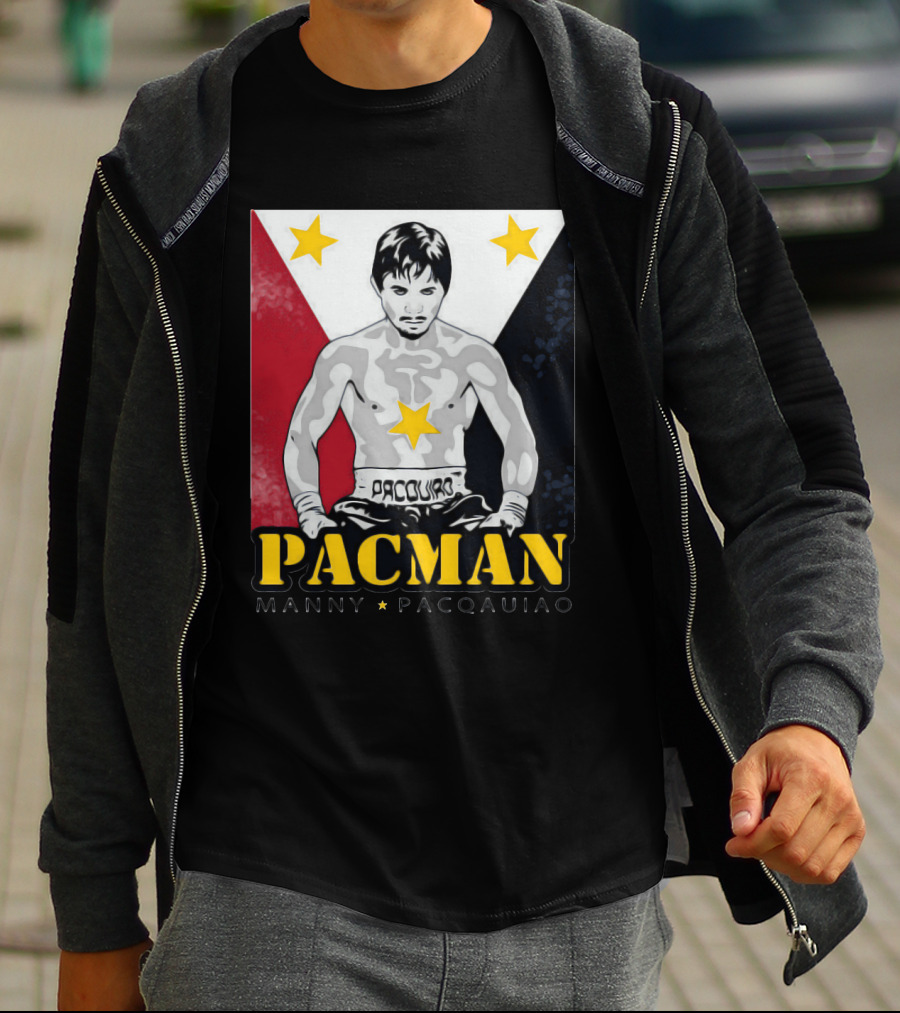 Pacman Manny Pacquiao Stars Boxing Filipino Flag T-Shirt
