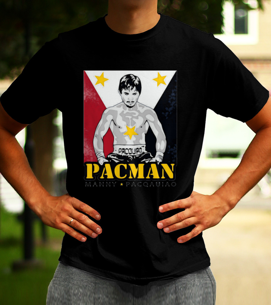 Pacman Manny Pacquiao Stars Boxing Filipino Flag T-Shirt