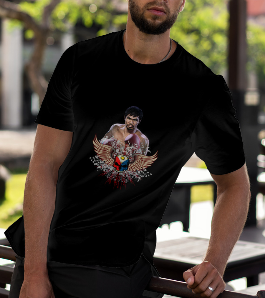 Manny Pacquiao Bongxing 6 Wings And Crest T-Shirt