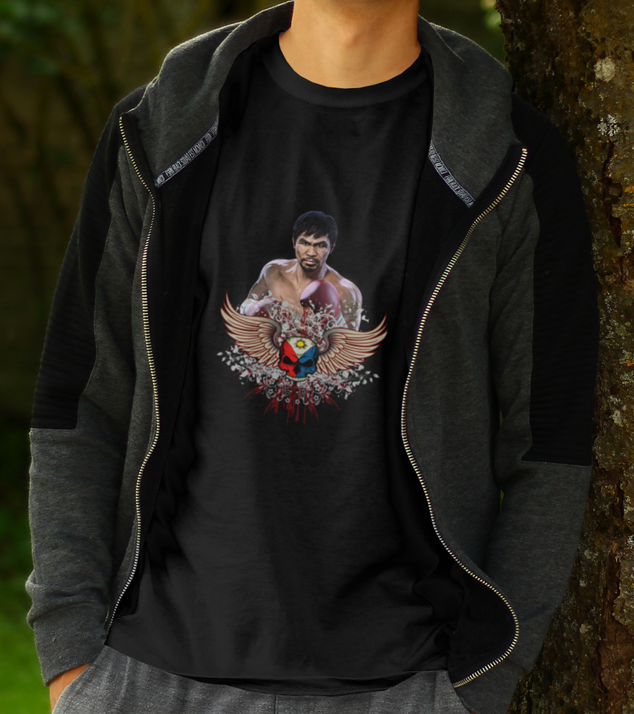 Manny Pacquiao Bongxing 6 Wings And Crest T-Shirt