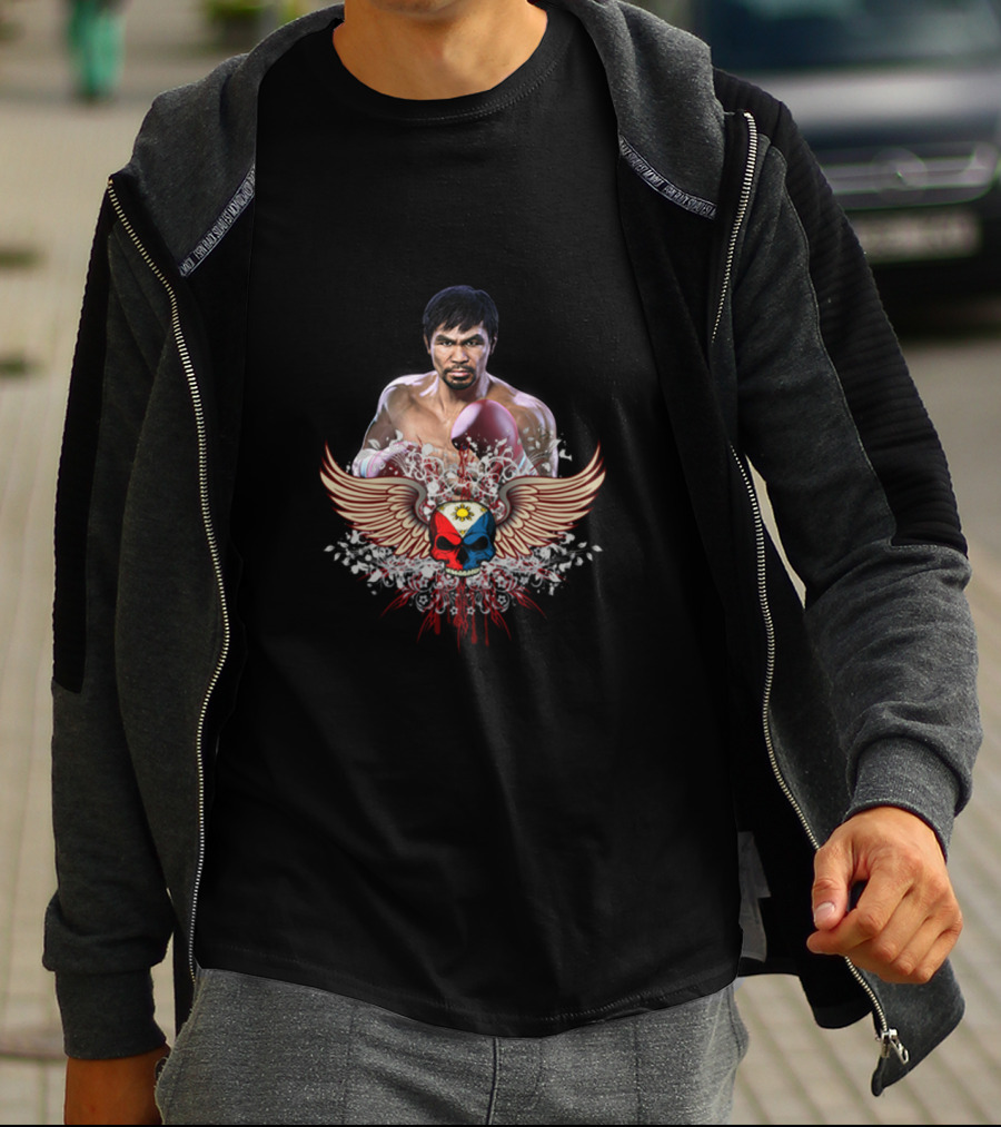 Manny Pacquiao Bongxing 6 Wings And Crest T-Shirt