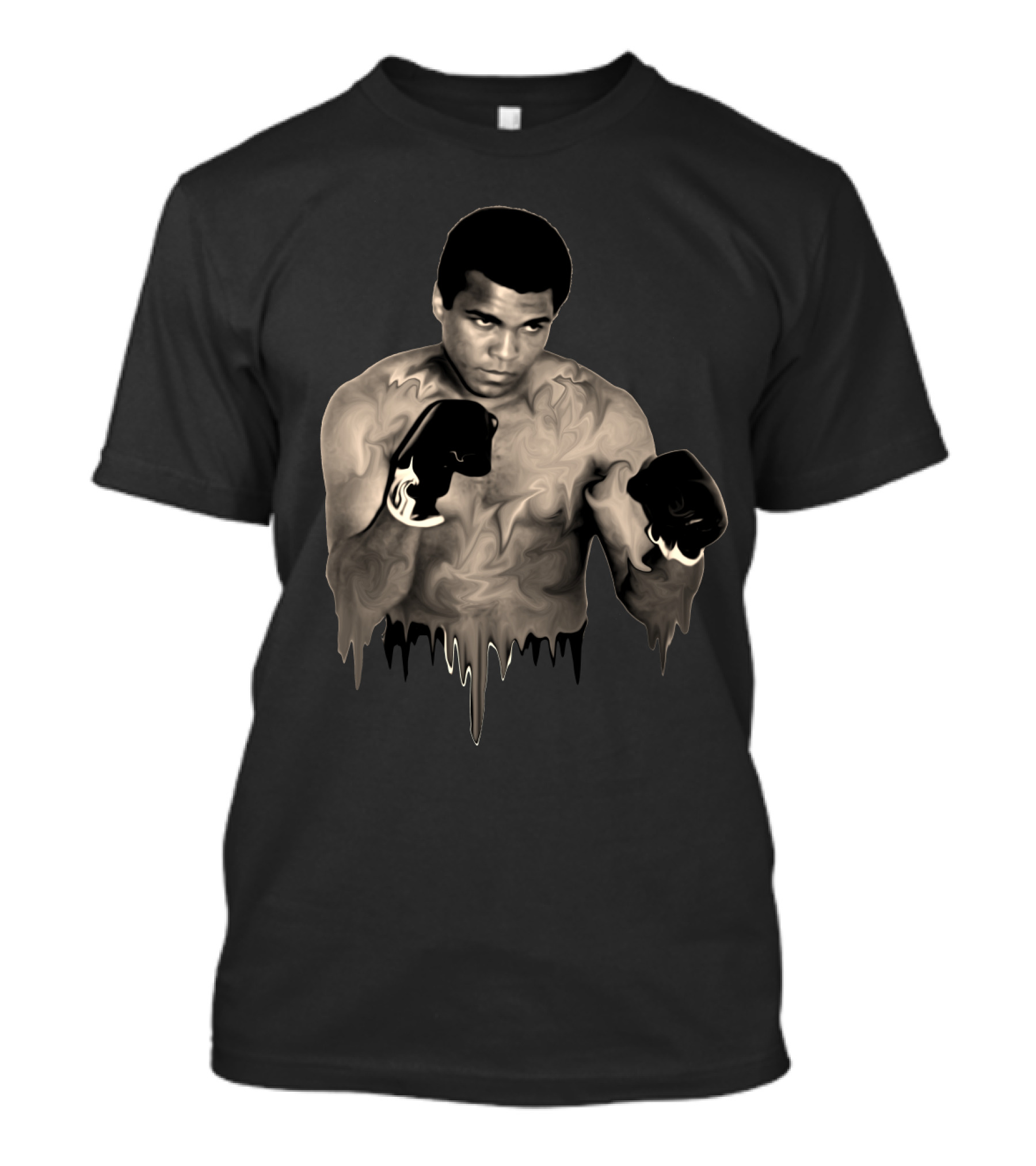 Muhammad Ali Legendary Boxer Dripping Effect T-Shirt