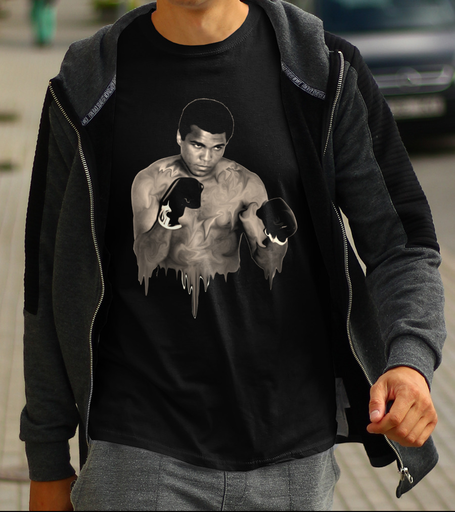 Muhammad Ali Legendary Boxer Dripping Effect T-Shirt