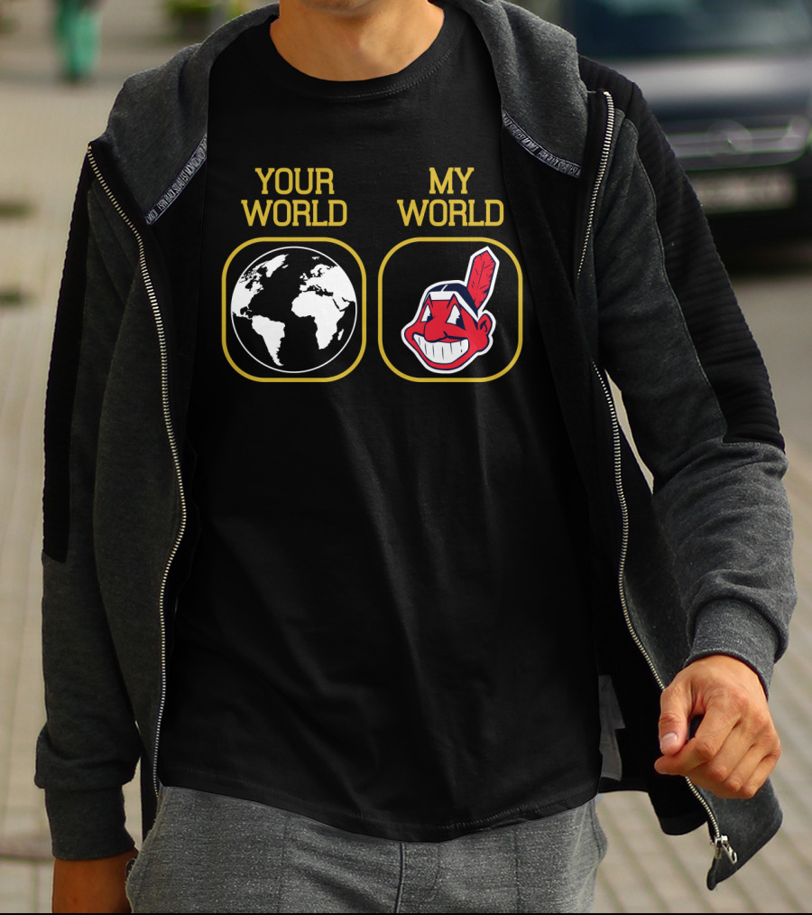 Your World My World Cleveland Indians 6 Halloween T-Shirt