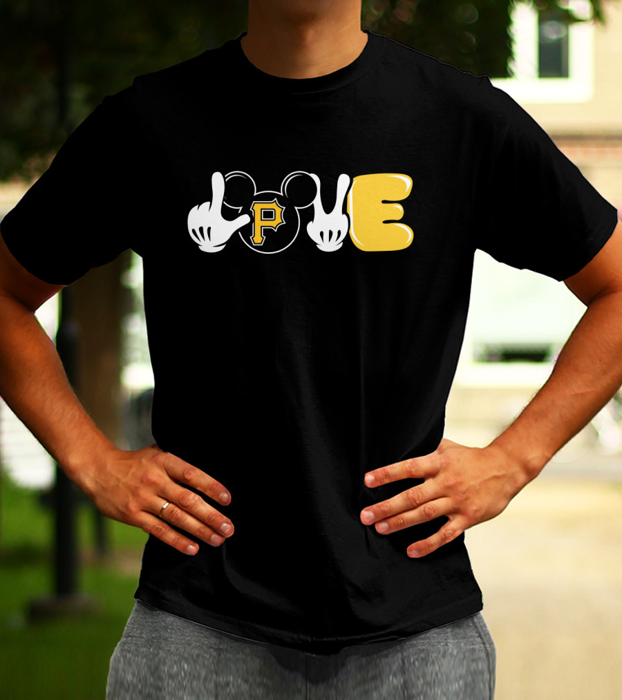 LOVE Pittsburgh Pirates Mickey Mouse Inspired T-Shirt