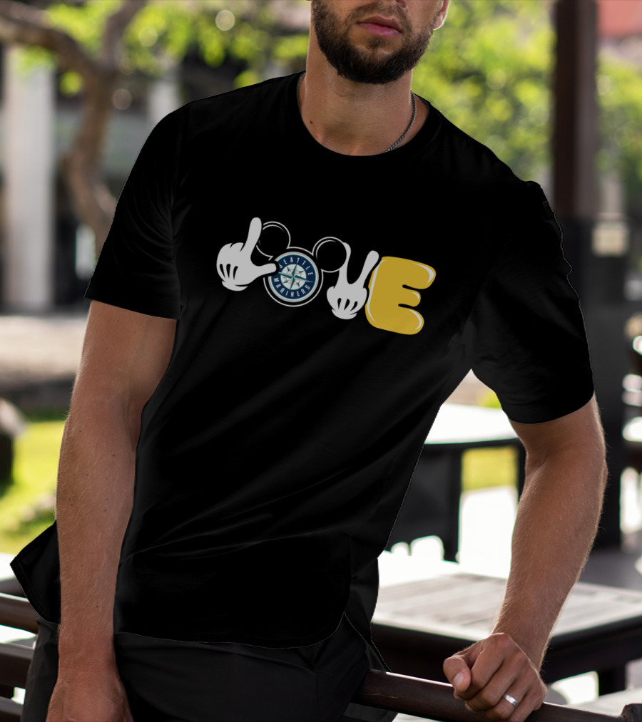 Seattle Mariners Love Mickey Hands T-Shirt
