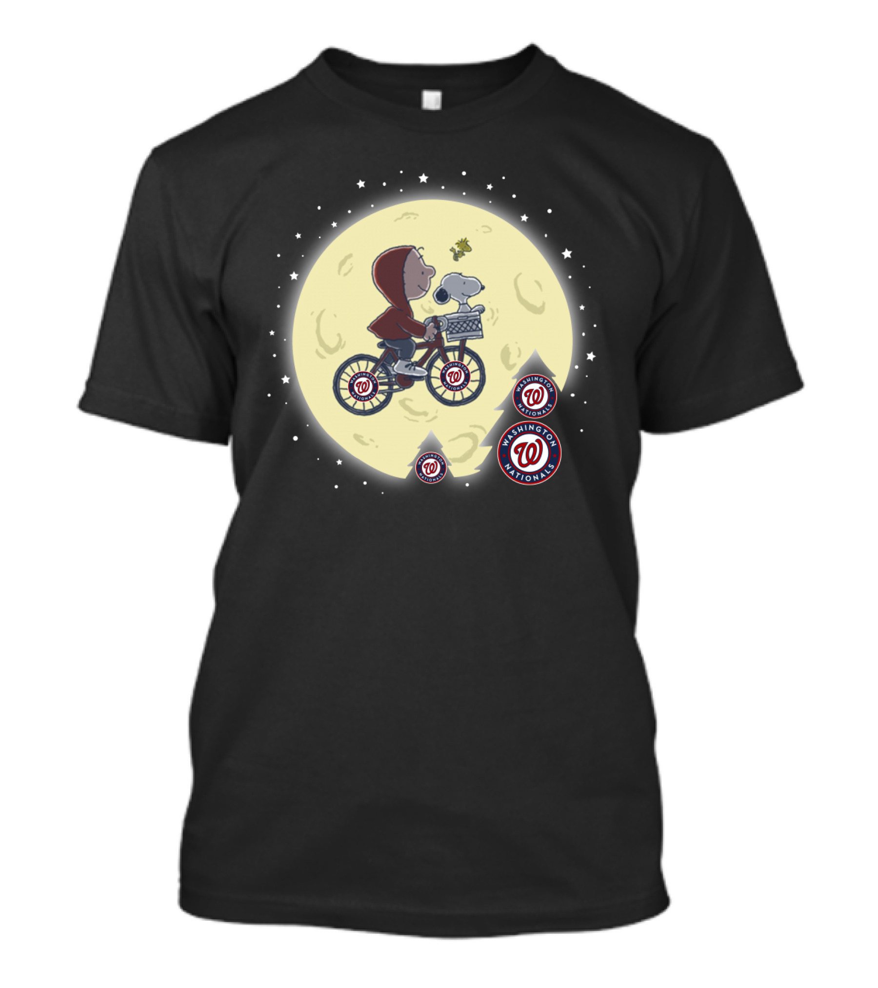 Washington Nationals E.t. Moon Bike Peanuts Crossover T-Shirt