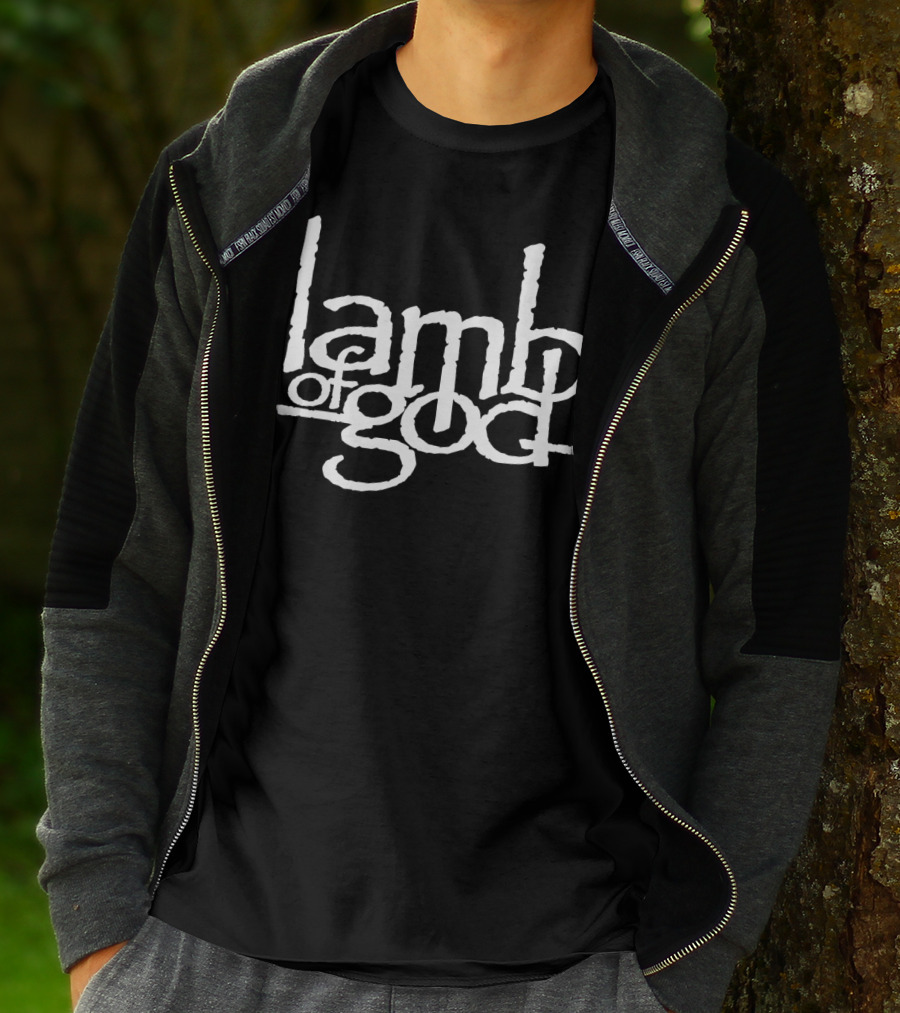 Lamb Of God Official Band Logo White T-Shirt