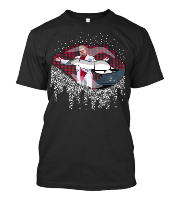 Elton John Yamaha Lips Sparkle Red Costume T-Shirt