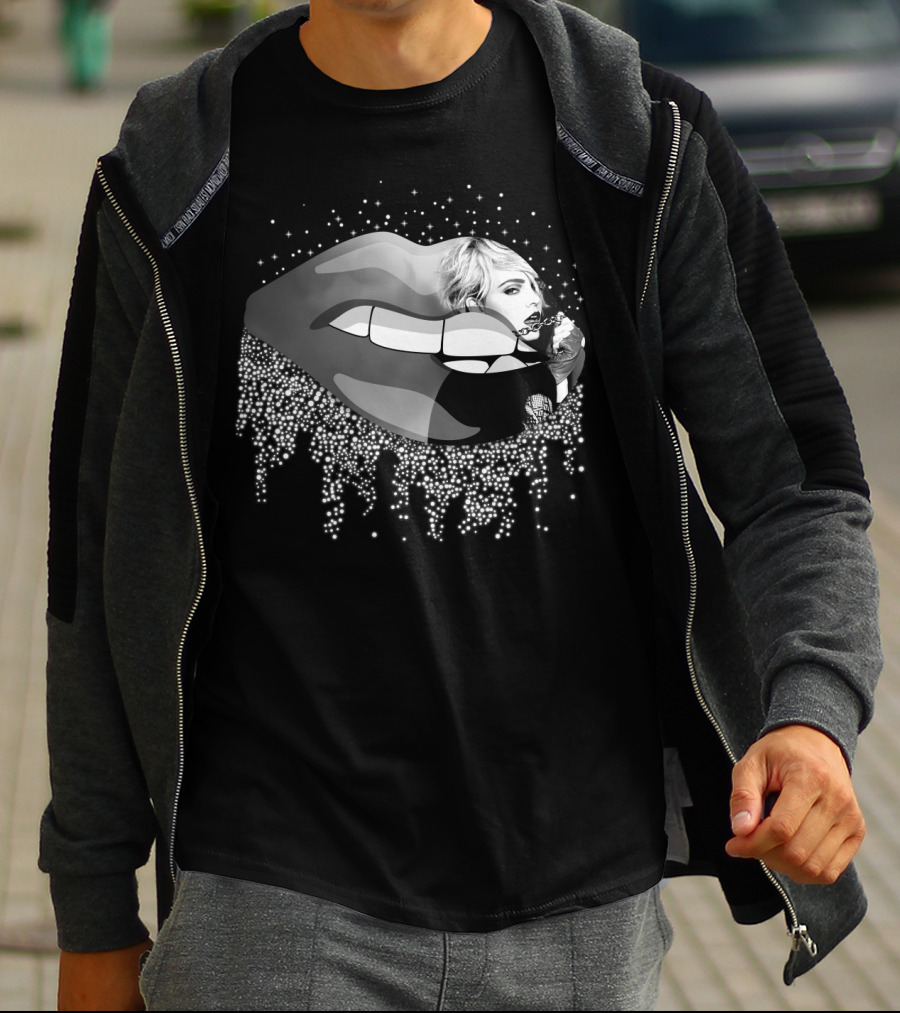 Madonna Pop Art Lips Effect T-Shirt