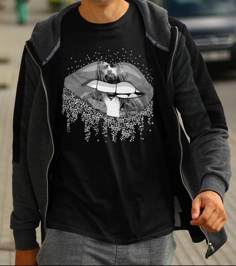 Rob Zombie Monochrome Glittering Lip T-Shirt