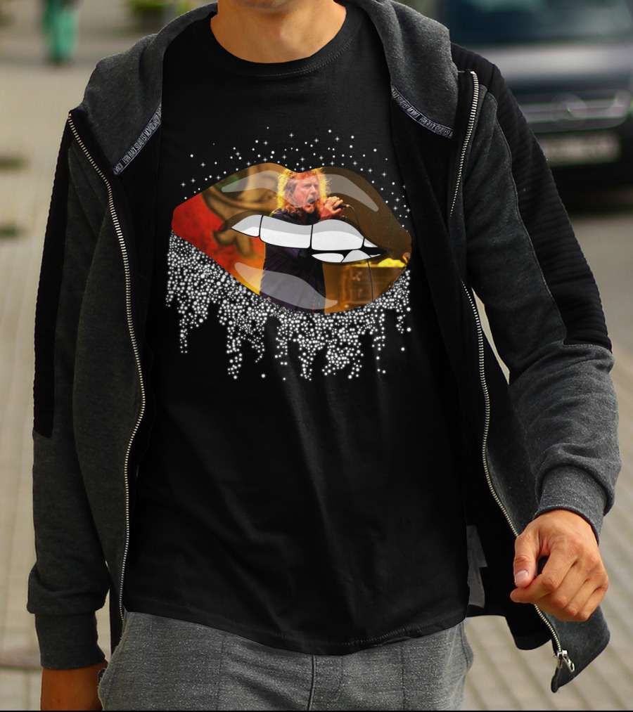Robert Plant Performing Inside Glossy Lips With Effect T-Shirt