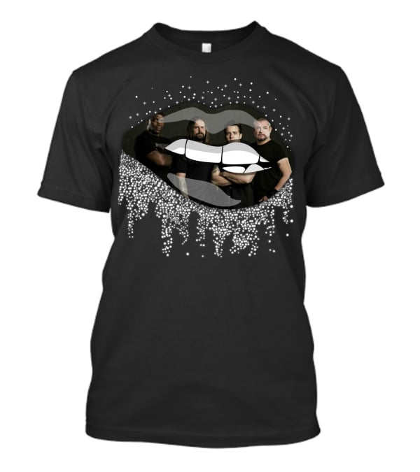 Sepultura Band Inside Glittering Lips T-Shirt