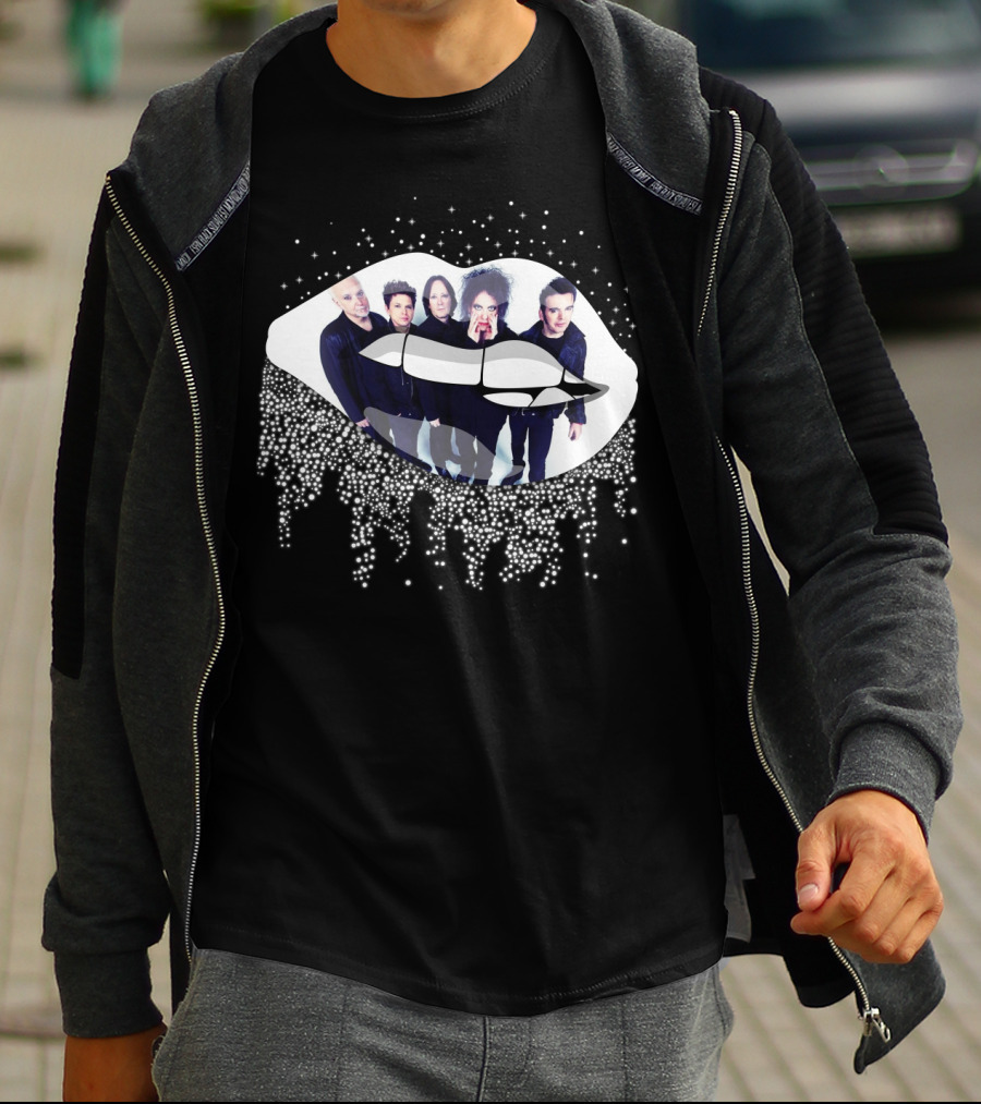 The Cure Band Members Inside Glittering Lips T-Shirt