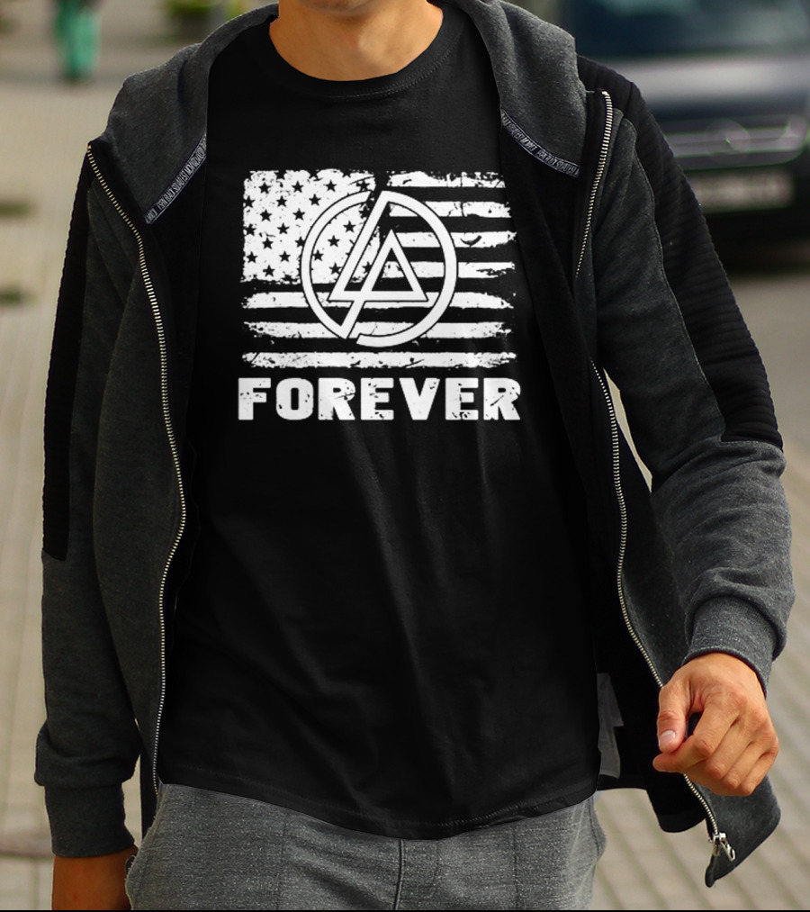 Linkin Park Forever American Flag Lp T-Shirt