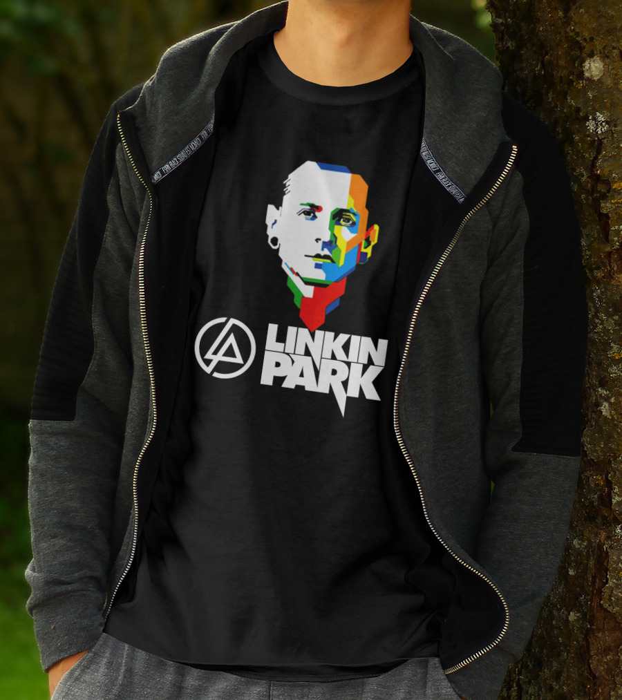 Linkin Park Colorful Face Logo And Iconic T-Shirt
