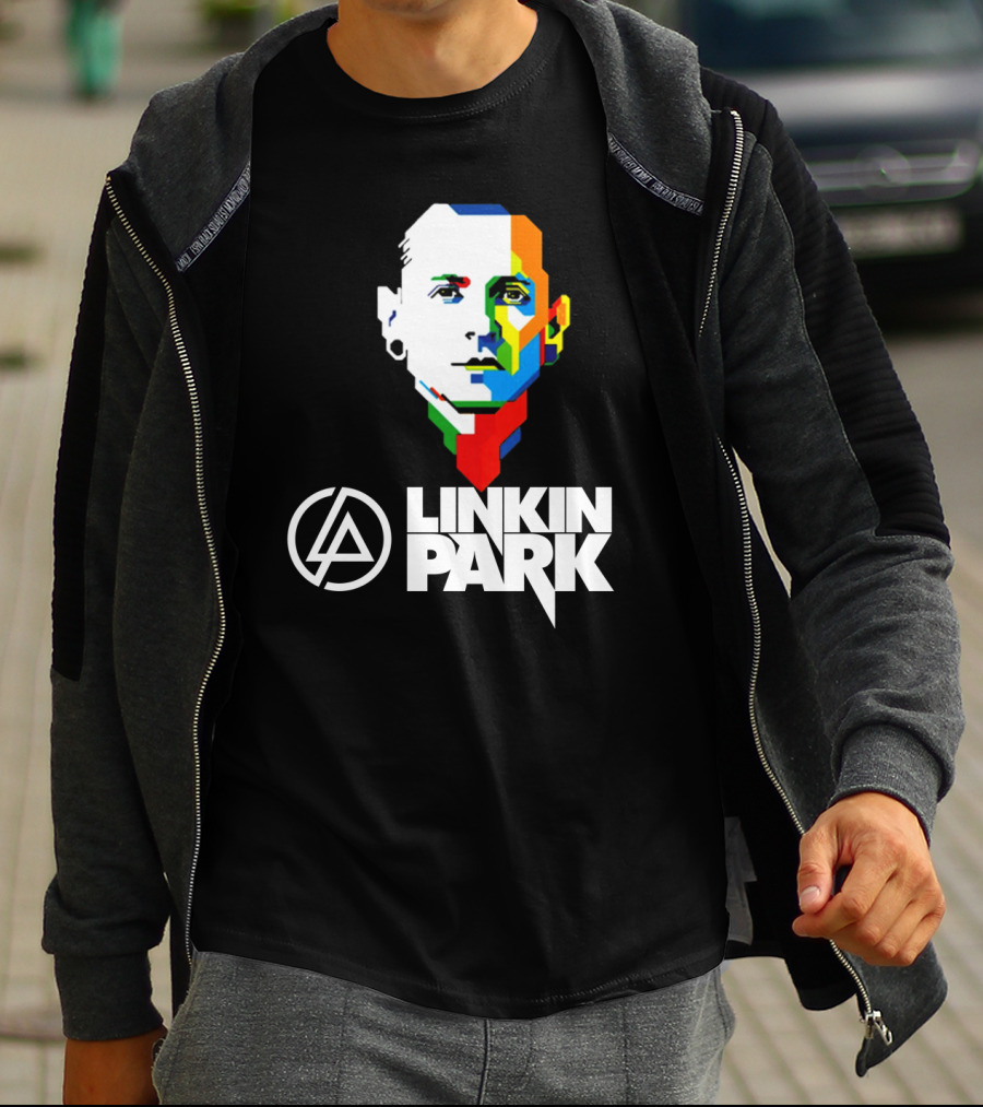 Linkin Park Colorful Face Logo And Iconic T-Shirt